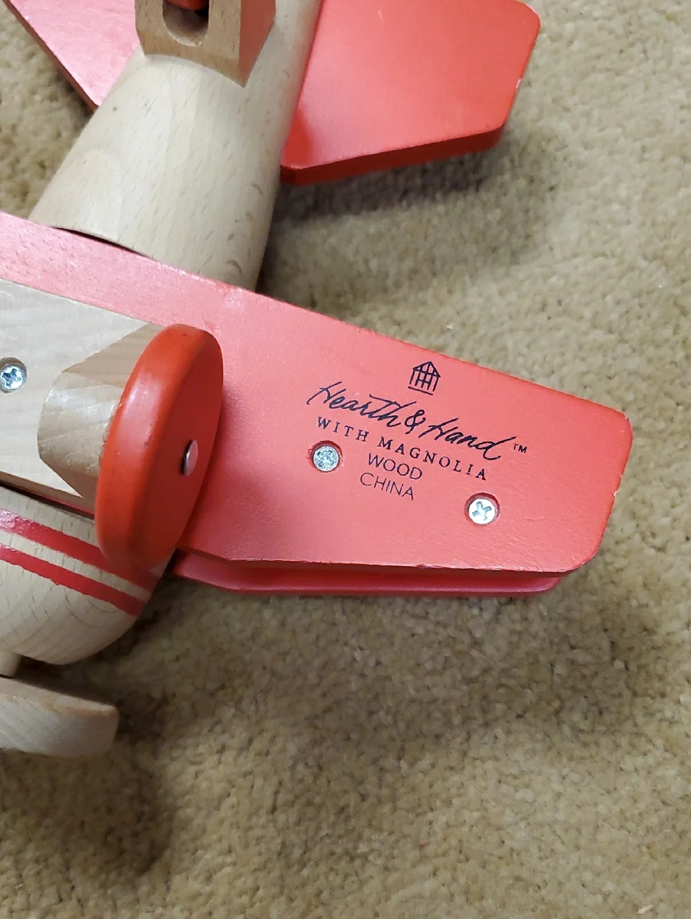 Wooden Red Biplane Toy for Kids - Hearth & Hand With Magnolia